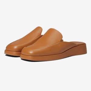 Vince leather platform slip on clogs NEW